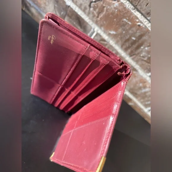 Vintage Cartier Leather Chamber Long Wallet